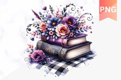 Books Flowers - Clipart PNG Design Product Image 1