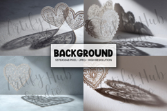 Elegant Lace Heart Shadow Background Product Image 1