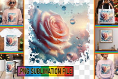 Unique Tote Bag Art Magic PNG, 3D Flower Product Image 1