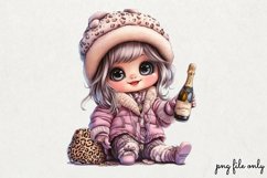 Pink leopard girl for Happy Clipart PNG Product Image 1