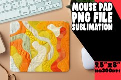 Bold Embroidered Floral Mouse Pad Sublimation Product Image 1