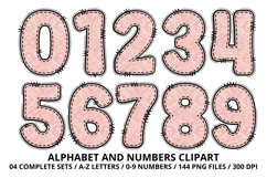 Teddy Bear Girl Alphabet PNG - Letters &amp; Number 300 DPI Product Image 5