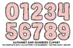 Teddy Bear Girl Alphabet PNG - Letters & Number 300 DPI Product Image 5