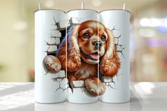 Cocker Spaniel Peeking from the Cracked wall Tumbler Wrap Product Image 1