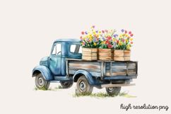 Watercolor Spring Garden Clipart PNG Product Image 1