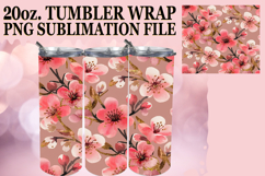 ENCHANTING MOMENTS 20oz TUMBLER WRAP, Flower Pattern Product Image 1