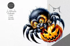 Halloween clipart, Spider clipart, Autumn clipart Product Image 1