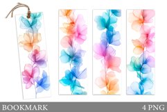 Abstraction Flowers Bookmark. Floral Bookmark Sublimation Product Image 1