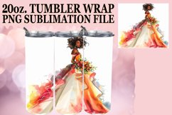 Whimsical Watercolor Wedding Tumbler Wrap: Sublime Elegance Product Image 1