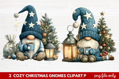 Cozy Christmas Gnomes Clipart | Cute Winter Holiday Gnome Product Image 1