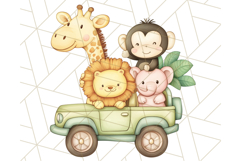 Jungle Safari Animals PNG Cute Pastel Wild Animal Clipart Product Image 5