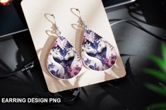 3D Unicorn Earrings Teardrop Sublimation - Unicorn Earrings Product Image 1
