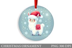 Winter Lama Christmas Ornament. Christmas Ornament Design Product Image 1