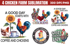 Chicken Farm Sublimation PNG Product Image 1