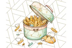 Cozy Laundry Day Clipart PNG Pastel Home Decor, Home Png Product Image 5