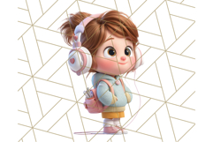 Kawaii City Girl PNG Clipart, Soft Dreamy Style Clip Art Product Image 5
