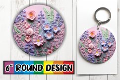 Elegant 3D Floral Keychain - Spring Blossoms Product Image 1