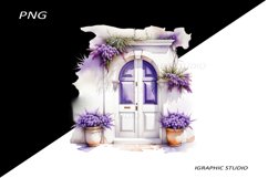 Watercolor Medirerranean Door Clipart Product Image 1