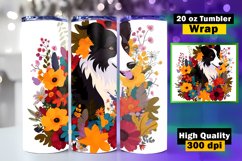 Cute Dog Tumbler Sublimation, 20 oz Skinny Tumbler Wrap Product Image 1