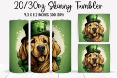 St. Patrick&#039;s Day DOG - Tumbler Sublimation Design Product Image 1