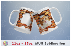 3 Photo Frame Patterns. 3D Hole in Wall - 11oz-15oz Mug. Product Image 2
