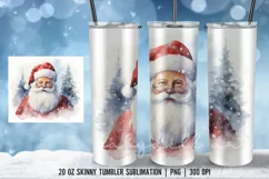 Santa Claus Vintage Tumbler Wrap Sublimation Designs|Skinny Product Image 3