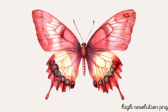 Pastel Easter Butterflies Clipart PNG Product Image 1