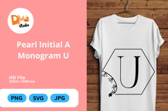 Pearl Initial Floral Monogram Product Image 1