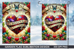Flowers Garden Flag Sublimation| Flower Garden Flag PNG Product Image 1