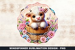 Halloween Cow Wind Spinner Sublimation Design Product Image 1