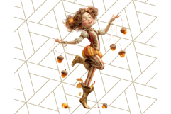 Autumn Circus Performers Clipart Vintage Characters PNG Product Image 5