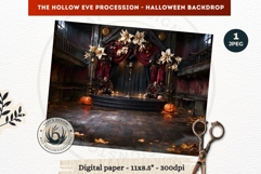 Gothic Halloween background - Hollow Eve Procession Backdrop Product Image 1