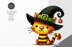 Halloween clipart, Cat clipart, Autumn clipart Product Image 1