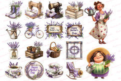 Lavender Mother’s Day Clipart - Set of 59 Png Bundle Product Image 4