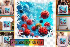 Bright TSHIRT Magic PNG, 3D Fruits Product Image 1