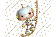 Robot Clipart, Soft Realistic Full Body Robot PNG Images Product Image 5