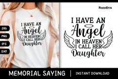 Heartfelt Memorial Quote SVG | I Call Her Daughter Product Image 1