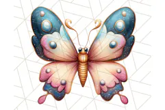 Jewel Toned Butterfly PNG Clipart, Vibrant Butterflies Product Image 5
