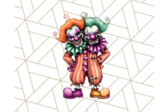 Creepy Clown Halloween PNG Clipart, Spooky Circus Art Product Image 5