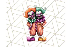 Creepy Clown Halloween PNG Clipart, Spooky Circus Art Product Image 5