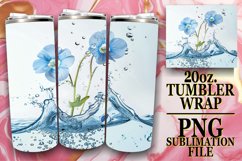 Lily Cascade: Floral Water Design - 20oz Tumbler Product Image 1