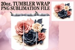 Floral 3D Masterpiece Tumbler 20oz Art Product Image 1