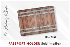 Wooden Barrel pattern - Passport Holder sublimation. Product Image 2