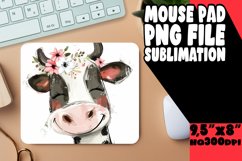 Funny Farmhouse Cow Mouse Mat Sublimation PNG Product Image 1