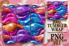 15x 3D Inflated Puff Tumbler Wraps 20oz Bundle, Vibrant PNG Product Image 8