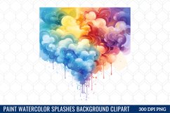 Watercolor Splashes Background Clipart Product Image 1