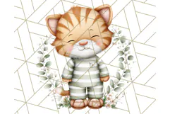 Christmas Pets in Pajamas Clipart PNG, Christmas Png Clipart Product Image 5