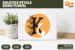 Solstice Petals Boho Floral Monogram Product Image 1