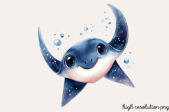 Funny Underwater Animals Sublimation PNG Product Image 1