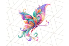Colorful Butterfly Clipart PNG Clipart, Rainbow Butterfly Product Image 5